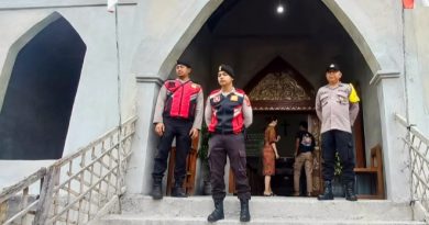 Jamin Kenyamanan dan Keamanan Umat, Polres Bangli Lakukan Pengamanan di Gereja Marga Rahayu